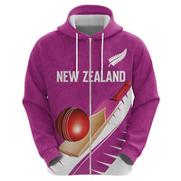 Custom New Zealand Cricket Hoodie Kiwi Birds Haka Dance Pink Fern Sporty Style LT03 - Polynesian Pride