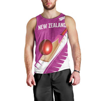 Custom New Zealand Cricket Men Tank Top Kiwi Birds Haka Dance Pink Fern Sporty Style LT03 - Polynesian Pride