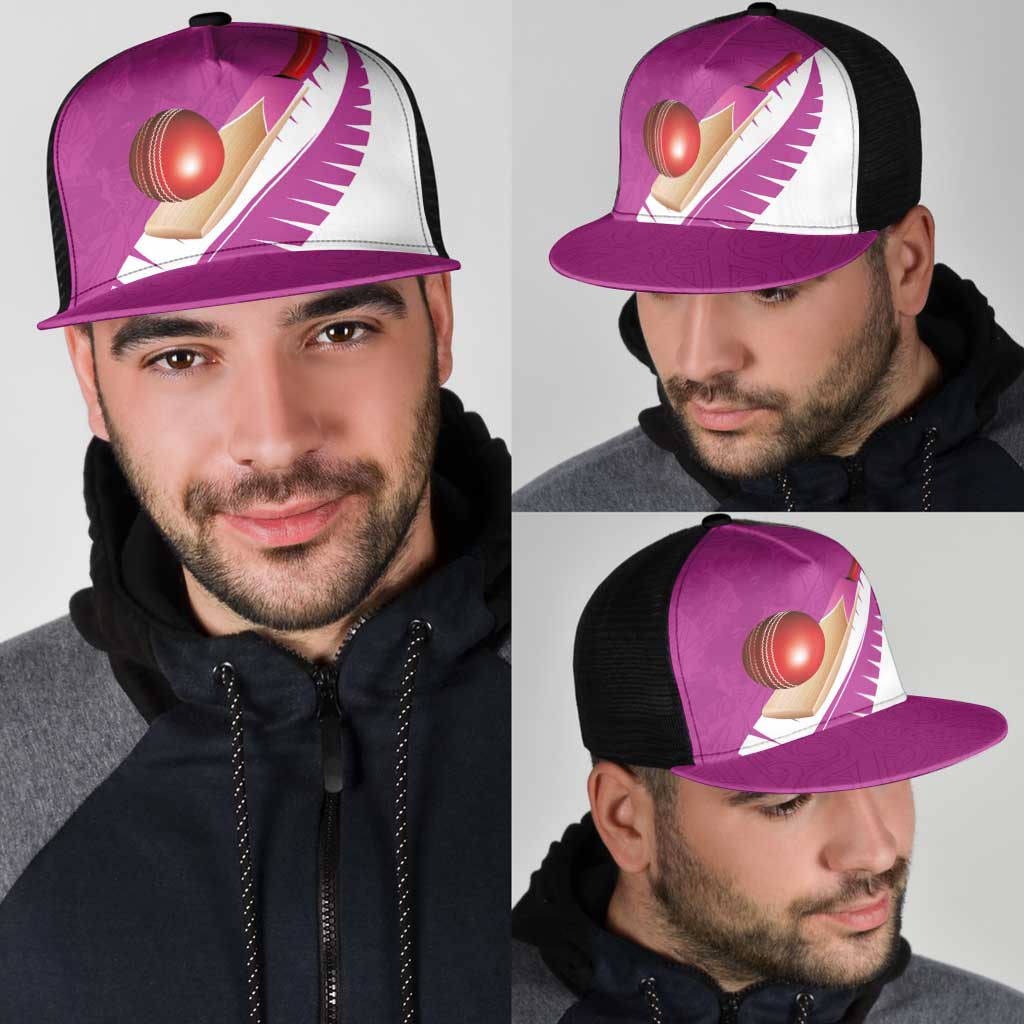 New Zealand Cricket Mesh Trucker Cap Kiwi Birds Haka Dance Pink Fern Sporty Style LT03 - Polynesian Pride