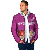 Custom New Zealand Cricket Padded Jacket Kiwi Birds Haka Dance Pink Fern Sporty Style LT03 - Polynesian Pride