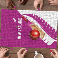New Zealand Cricket Puzzle Kiwi Birds Haka Dance Pink Fern Sporty Style LT03 - Polynesian Pride