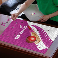 New Zealand Cricket Puzzle Kiwi Birds Haka Dance Pink Fern Sporty Style LT03 - Polynesian Pride