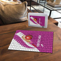 New Zealand Cricket Puzzle Kiwi Birds Haka Dance Pink Fern Sporty Style LT03 - Polynesian Pride