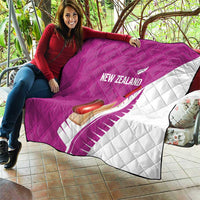 New Zealand Cricket Quilt Kiwi Birds Haka Dance Pink Fern Sporty Style LT03 - Polynesian Pride