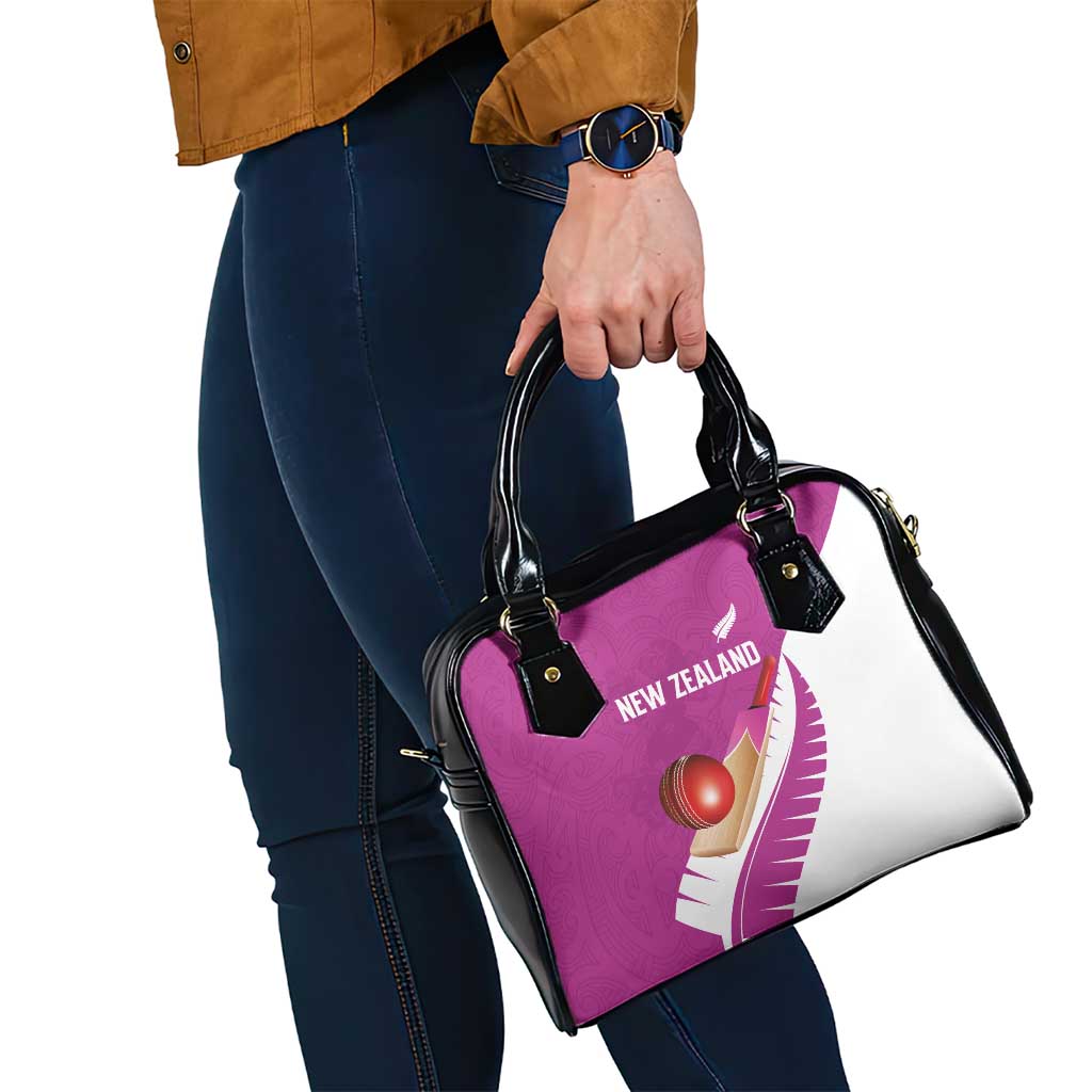 New Zealand Cricket Shoulder Handbag Kiwi Birds Haka Dance Pink Fern Sporty Style LT03 - Polynesian Pride