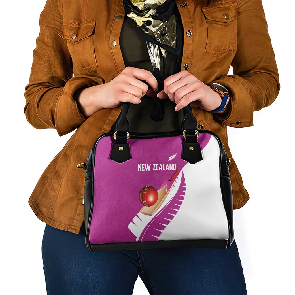 New Zealand Cricket Shoulder Handbag Kiwi Birds Haka Dance Pink Fern Sporty Style LT03 - Polynesian Pride