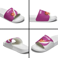 New Zealand Cricket Slide Sandals Kiwi Birds Haka Dance Pink Fern Sporty Style LT03 - Polynesian Pride