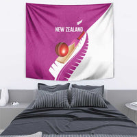 New Zealand Cricket Tapestry Kiwi Birds Haka Dance Pink Fern Sporty Style LT03 - Polynesian Pride