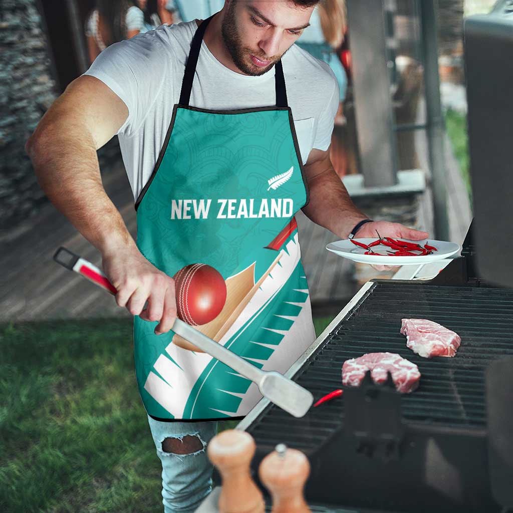 New Zealand Cricket Apron Kiwi Birds Haka Dance Turquoise Fern Sporty Style LT03 - Polynesian Pride