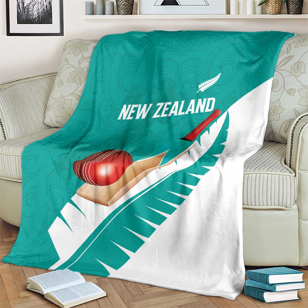 New Zealand Cricket Blanket Kiwi Birds Haka Dance Turquoise Fern Sporty Style LT03 - Polynesian Pride