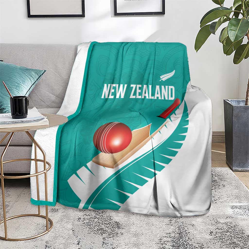 New Zealand Cricket Blanket Kiwi Birds Haka Dance Turquoise Fern Sporty Style LT03 - Polynesian Pride