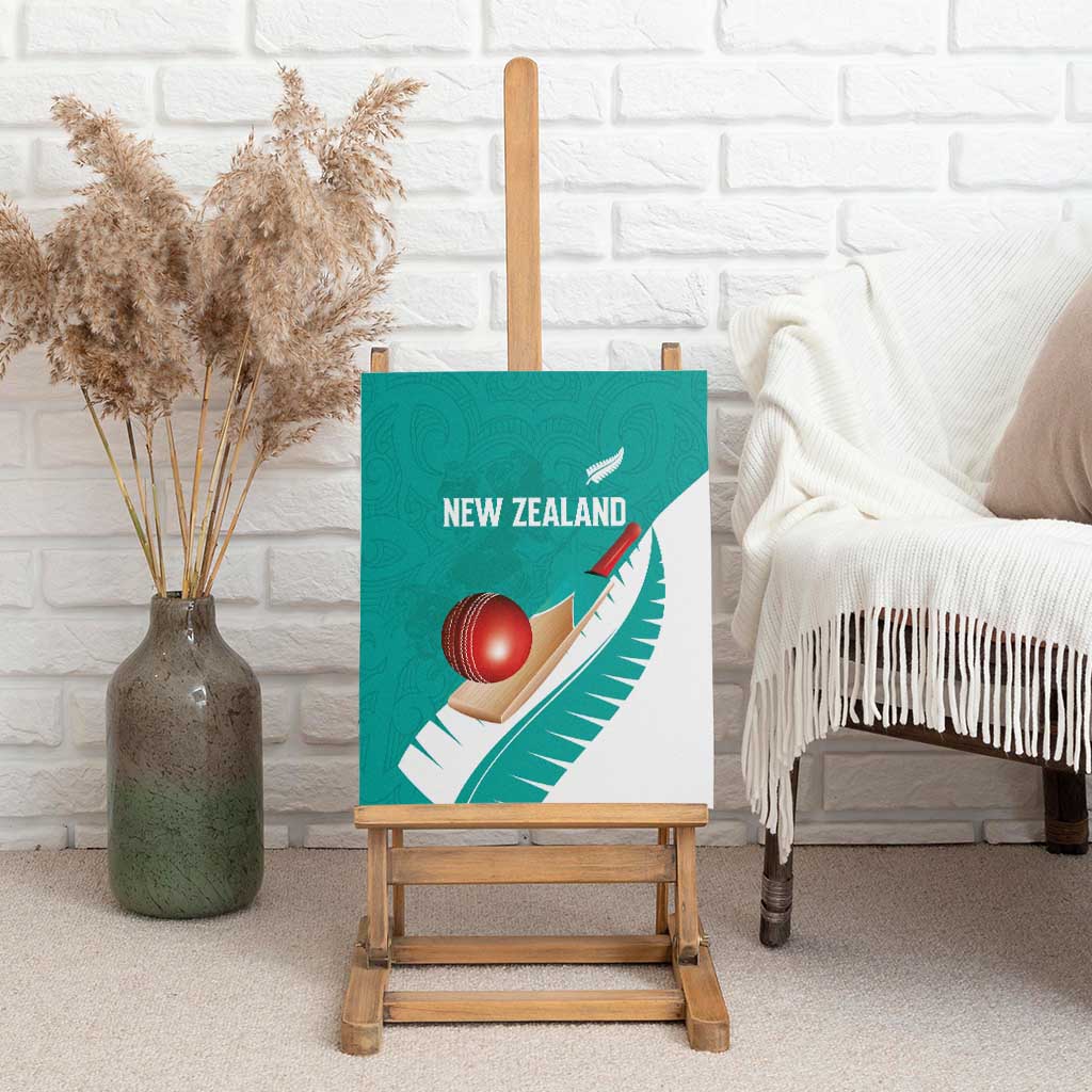 New Zealand Cricket Canvas Wall Art Kiwi Birds Haka Dance Turquoise Fern Sporty Style LT03 - Polynesian Pride