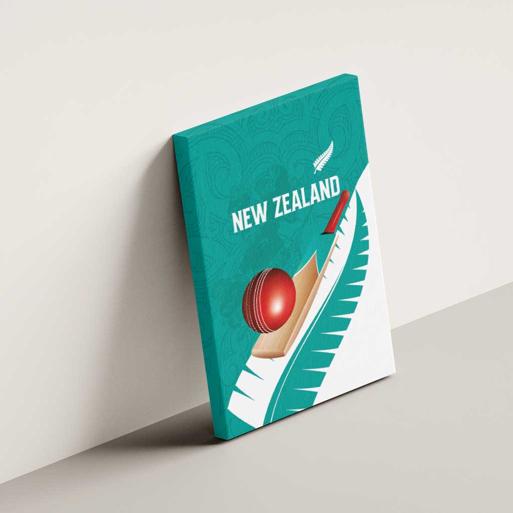 New Zealand Cricket Canvas Wall Art Kiwi Birds Haka Dance Turquoise Fern Sporty Style LT03 - Polynesian Pride
