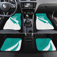 Custom New Zealand Cricket Car Mats Kiwi Birds Haka Dance Turquoise Fern Sporty Style LT03 Set 4pcs Turquoise - Polynesian Pride