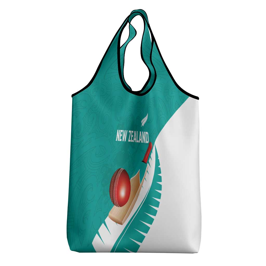 New Zealand Cricket Grocery Bag Kiwi Birds Haka Dance Turquoise Fern Sporty Style LT03 - Polynesian Pride
