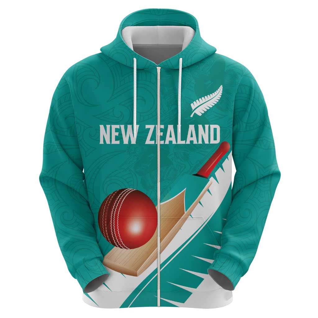 Custom New Zealand Cricket Hoodie Kiwi Birds Haka Dance Turquoise Fern Sporty Style LT03 - Polynesian Pride