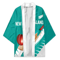 Custom New Zealand Cricket Kimono Kiwi Birds Haka Dance Turquoise Fern Sporty Style LT03 Unisex Turquoise - Polynesian Pride