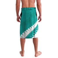 Custom New Zealand Cricket Lavalava Kiwi Birds Haka Dance Turquoise Fern Sporty Style