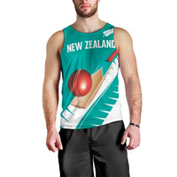 Custom New Zealand Cricket Men Tank Top Kiwi Birds Haka Dance Turquoise Fern Sporty Style LT03 - Polynesian Pride