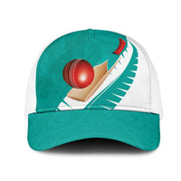 New Zealand Cricket Mesh Trucker Cap Kiwi Birds Haka Dance Turquoise Fern Sporty Style LT03 One Size White Turquoise - Polynesian Pride