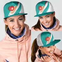 New Zealand Cricket Mesh Trucker Cap Kiwi Birds Haka Dance Turquoise Fern Sporty Style LT03 - Polynesian Pride