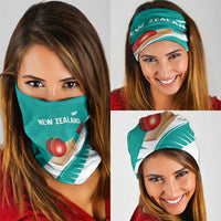 New Zealand Cricket Neck Gaiter Kiwi Birds Haka Dance Turquoise Fern Sporty Style LT03 - Polynesian Pride