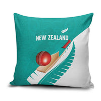 New Zealand Cricket Pillow Cover Kiwi Birds Haka Dance Turquoise Fern Sporty Style LT03 Turquoise - Polynesian Pride