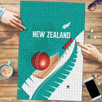 New Zealand Cricket Puzzle Kiwi Birds Haka Dance Turquoise Fern Sporty Style LT03 Turquoise - Polynesian Pride