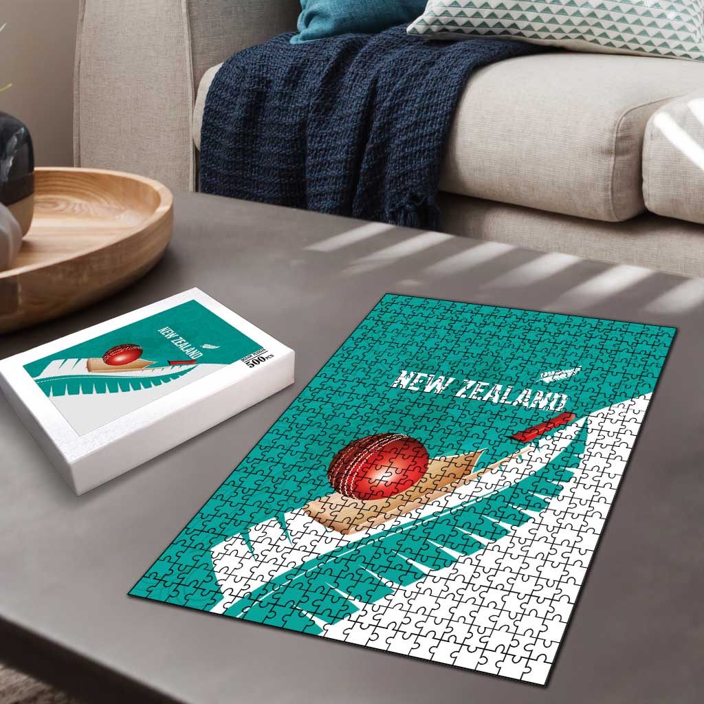 New Zealand Cricket Puzzle Kiwi Birds Haka Dance Turquoise Fern Sporty Style LT03 - Polynesian Pride