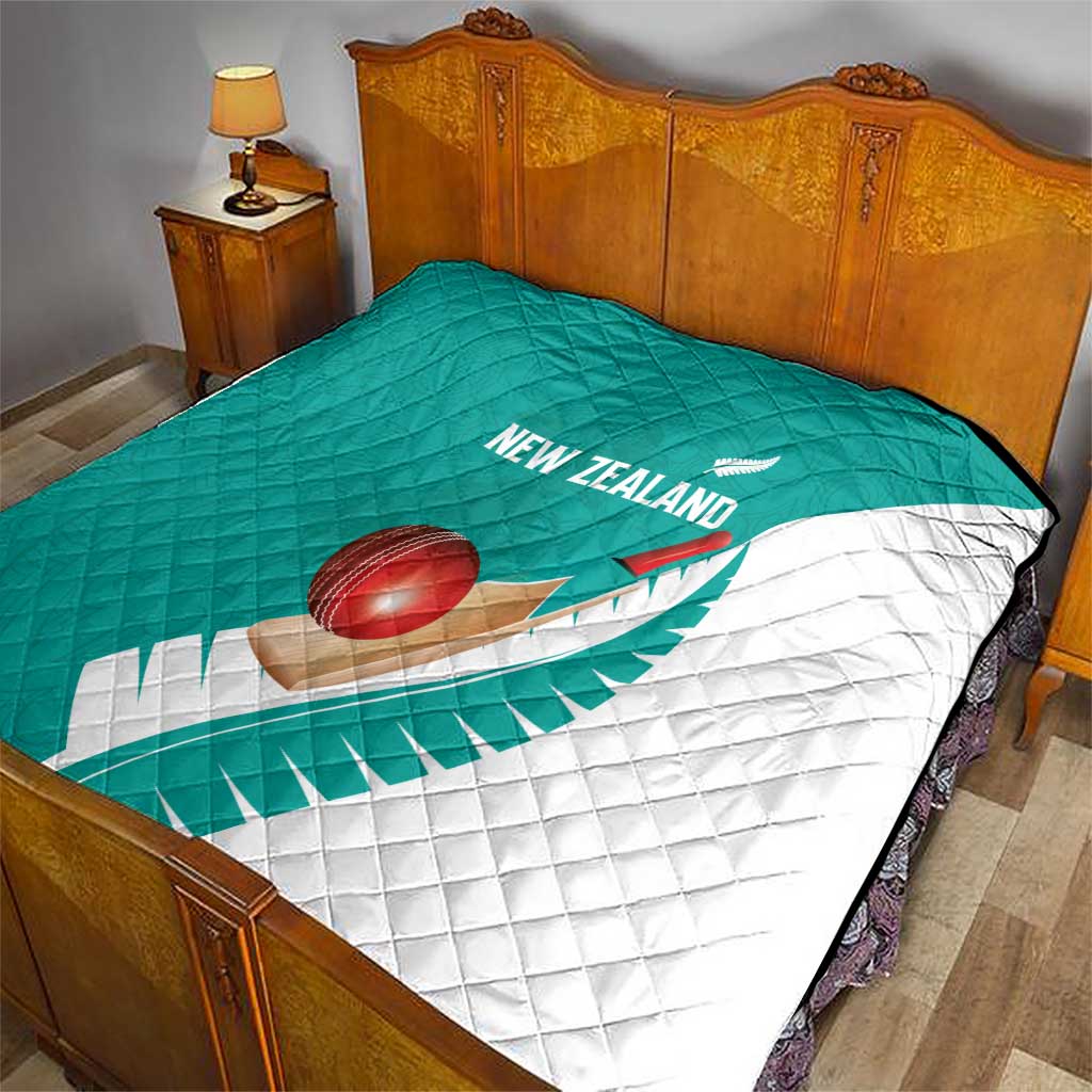 New Zealand Cricket Quilt Kiwi Birds Haka Dance Turquoise Fern Sporty Style LT03 - Polynesian Pride