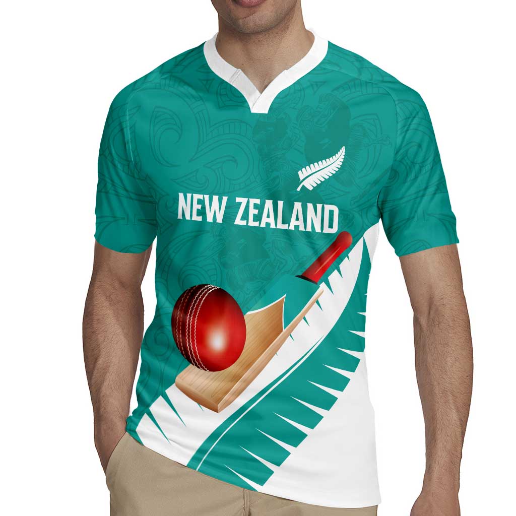 Custom New Zealand Cricket Rugby Jersey Kiwi Birds Haka Dance Turquoise Fern Sporty Style LT03 - Polynesian Pride