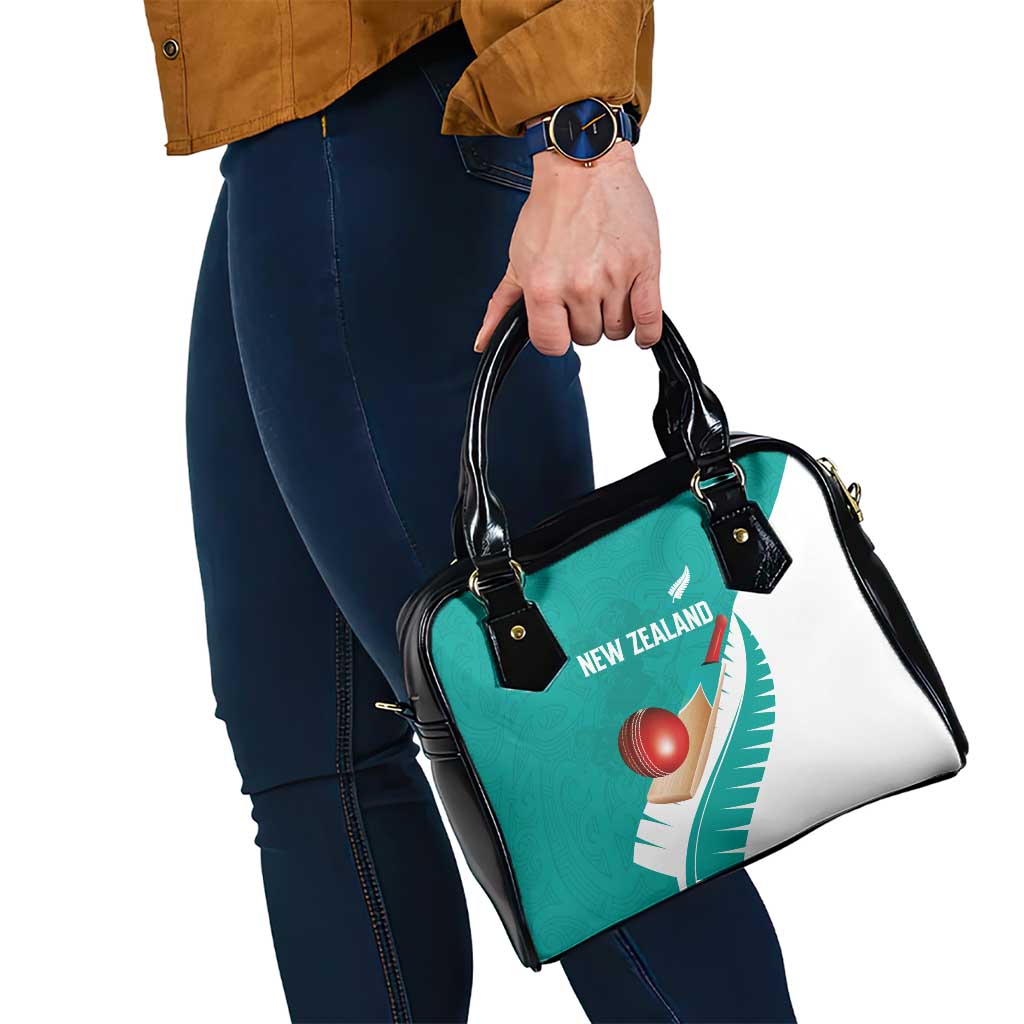 New Zealand Cricket Shoulder Handbag Kiwi Birds Haka Dance Turquoise Fern Sporty Style LT03 - Polynesian Pride