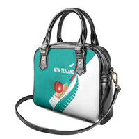 New Zealand Cricket Shoulder Handbag Kiwi Birds Haka Dance Turquoise Fern Sporty Style LT03 - Polynesian Pride