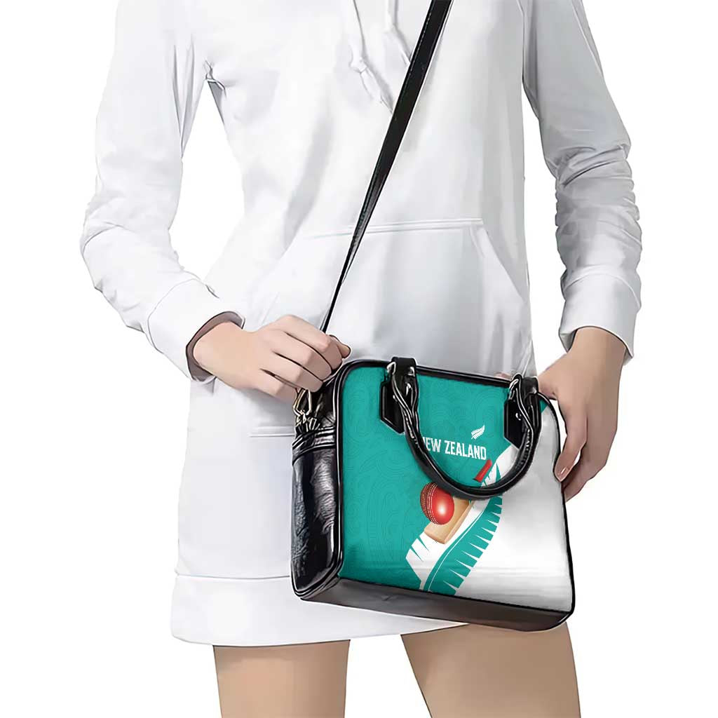 New Zealand Cricket Shoulder Handbag Kiwi Birds Haka Dance Turquoise Fern Sporty Style LT03 - Polynesian Pride