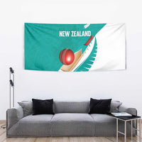 New Zealand Cricket Tapestry Kiwi Birds Haka Dance Turquoise Fern Sporty Style LT03 - Polynesian Pride