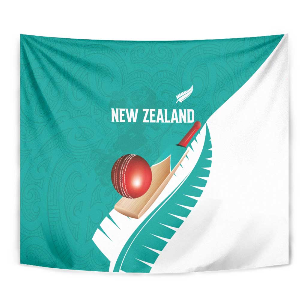 New Zealand Cricket Tapestry Kiwi Birds Haka Dance Turquoise Fern Sporty Style LT03 - Polynesian Pride