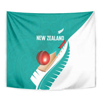 New Zealand Cricket Tapestry Kiwi Birds Haka Dance Turquoise Fern Sporty Style LT03 - Polynesian Pride