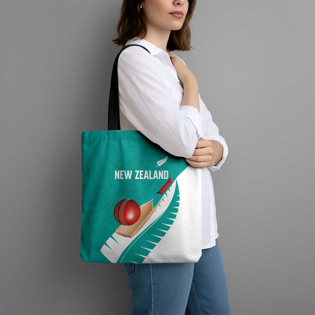 New Zealand Cricket Tote Bag Kiwi Birds Haka Dance Turquoise Fern Sporty Style LT03 - Polynesian Pride