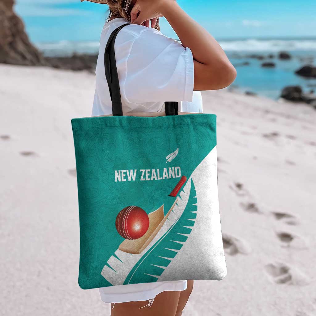 New Zealand Cricket Tote Bag Kiwi Birds Haka Dance Turquoise Fern Sporty Style LT03 - Polynesian Pride