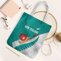 New Zealand Cricket Tote Bag Kiwi Birds Haka Dance Turquoise Fern Sporty Style LT03 White Strap One Size Turquoise - Polynesian Pride