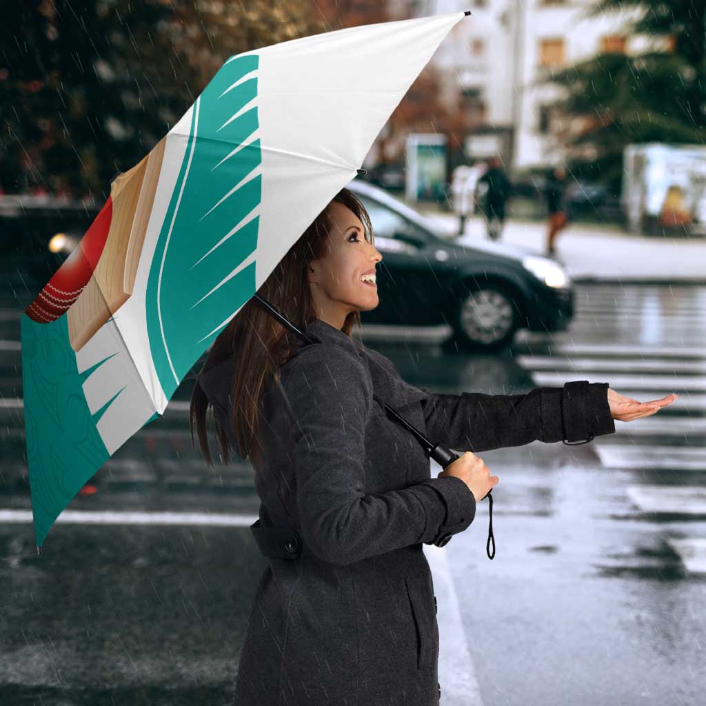 New Zealand Cricket Umbrella Kiwi Birds Haka Dance Turquoise Fern Sporty Style LT03 - Polynesian Pride