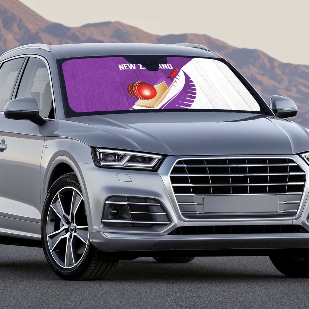 New Zealand Cricket Auto Sun Shade Kiwi Birds Haka Dance Purple Fern Sporty Style LT03 - Polynesian Pride