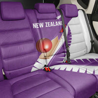 New Zealand Cricket Back Car Seat Cover Kiwi Birds Haka Dance Purple Fern Sporty Style LT03 - Polynesian Pride