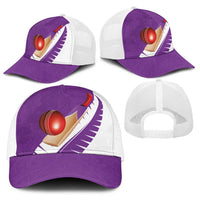 New Zealand Cricket Baseball Net Cap Kiwi Birds Haka Dance Purple Fern Sporty Style LT03 - Polynesian Pride
