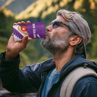 Custom New Zealand Cricket 4 in 1 Can Cooler Tumbler Kiwi Birds Haka Dance Purple Fern Sporty Style LT03 - Polynesian Pride