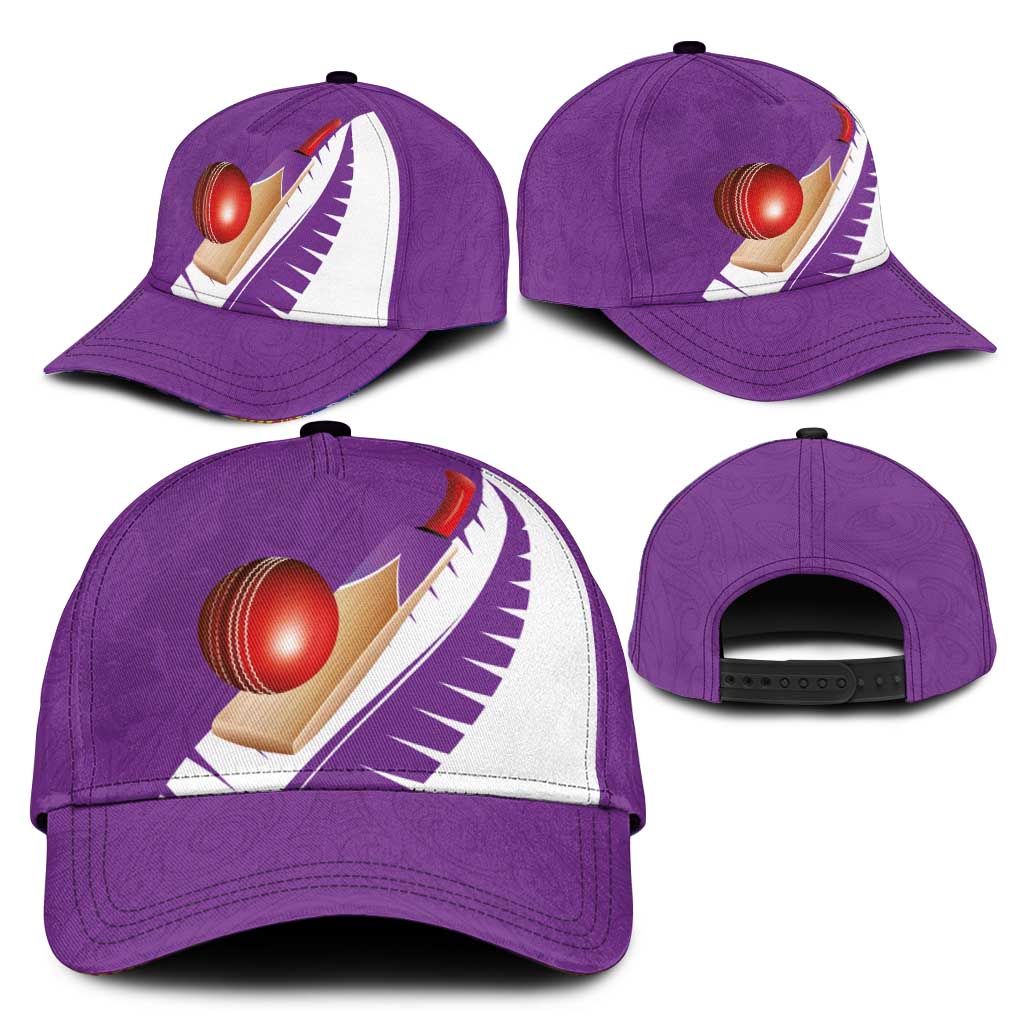 New Zealand Cricket Classic Cap Kiwi Birds Haka Dance Purple Fern Sporty Style LT03 - Polynesian Pride