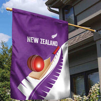 New Zealand Cricket Garden Flag Kiwi Birds Haka Dance Purple Fern Sporty Style LT03 - Polynesian Pride
