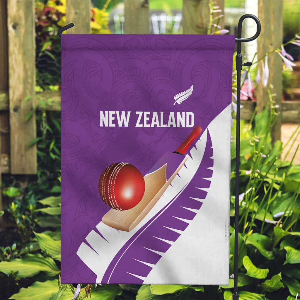 New Zealand Cricket Garden Flag Kiwi Birds Haka Dance Purple Fern Sporty Style LT03 Garden Flag Purple - Polynesian Pride