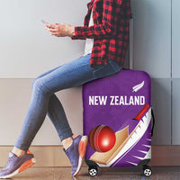 New Zealand Cricket Luggage Cover Kiwi Birds Haka Dance Purple Fern Sporty Style LT03 - Polynesian Pride