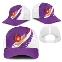 New Zealand Cricket Mesh Trucker Cap Kiwi Birds Haka Dance Purple Fern Sporty Style LT03 - Polynesian Pride